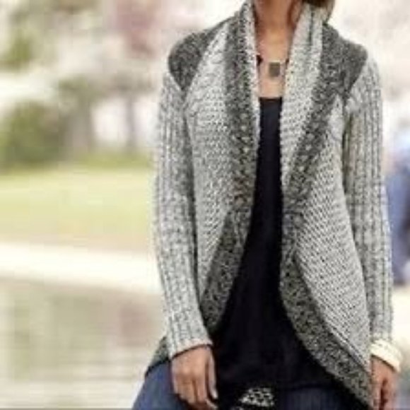 CAbi Gray Open Front Circle Cardigan - Picture 13 of 13